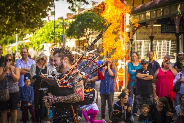 The Bad Piper, fire performer in WA, photo 2