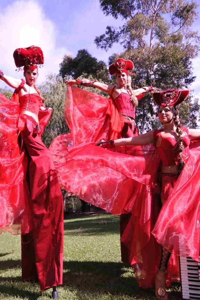 Flame Stilts, stilt walker in WA
