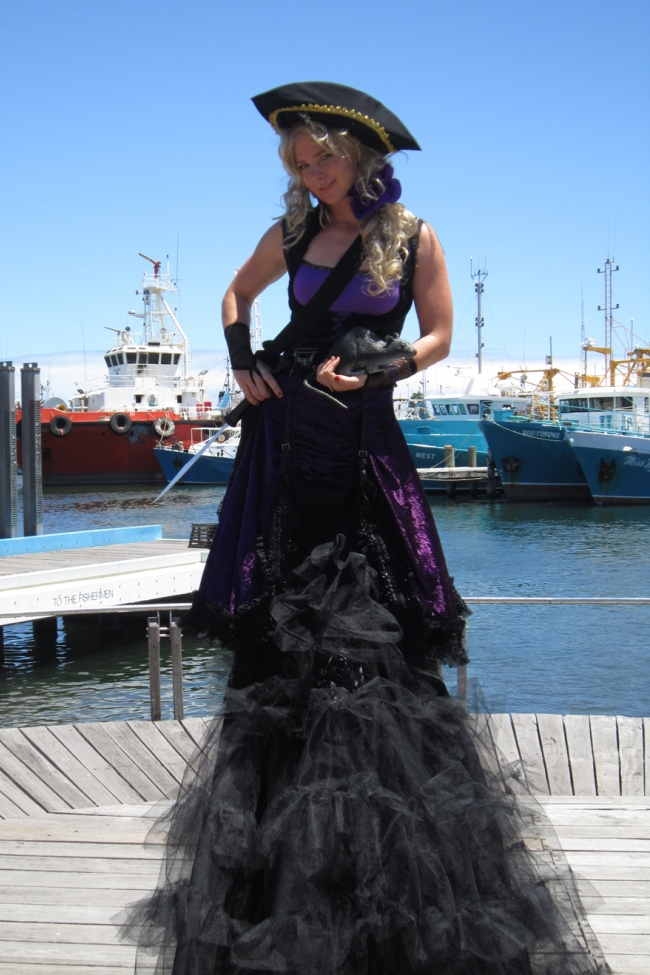 Gypsy Trix Pirate Stilt Walker, live in WA