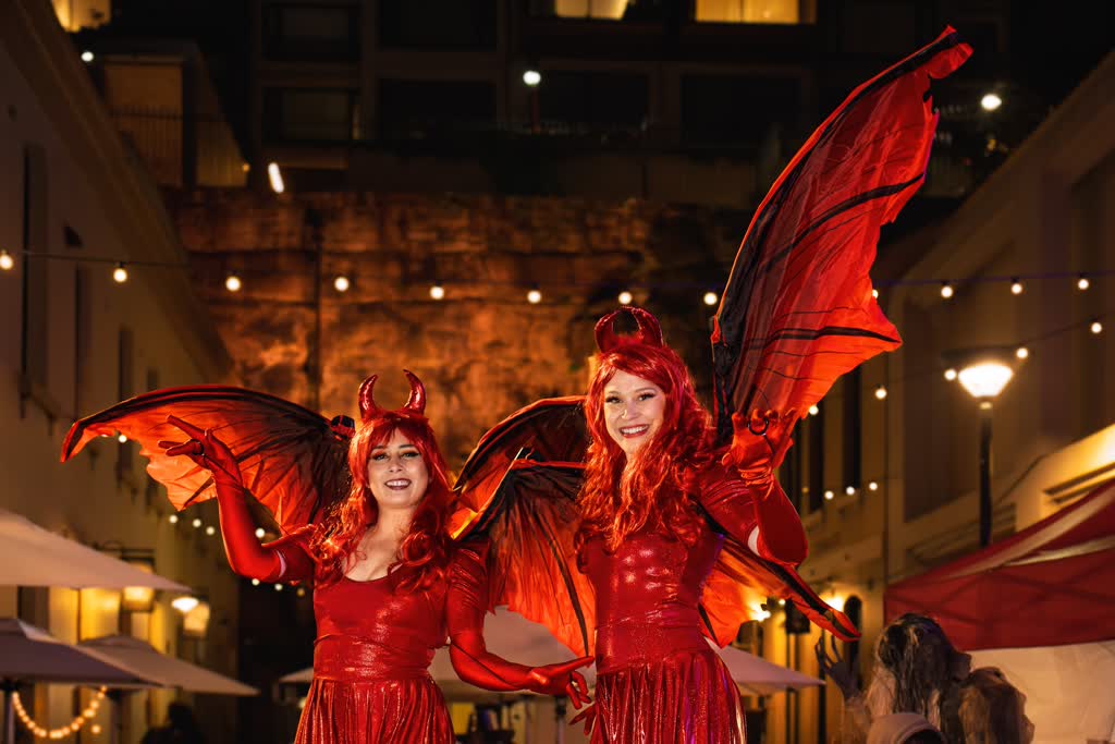 Devil Darling Stilt Walkers, live in Sydney