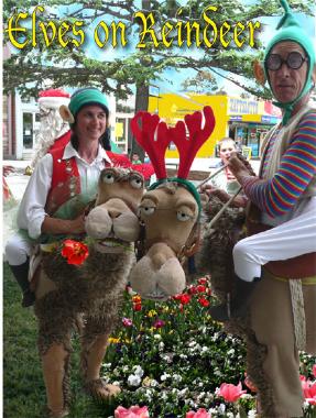 Elves on Reindeer, puppetry in Woodend