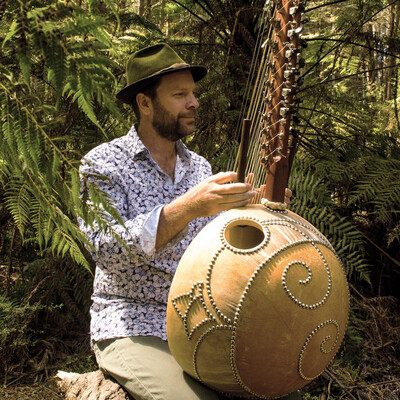 Roderick McLeod, harp player in Yarra Junction, photo 2